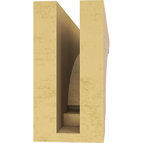 3"W x 18"D x 6"H Thin Hughes Rough Cedar Woodgrain TimberThane Corbel, Primed Tan by Ekena Millwork - Used condition - Image 5