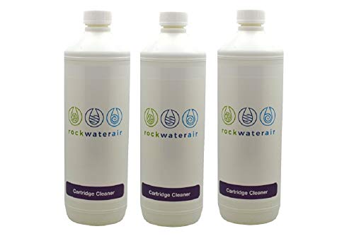 RockWaterAir Hot Tub Spa Filter Cartridge Cleaner 1 Litre x 3 Bottles