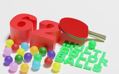 62 Pack Ping Pong Balls Plastic Table Tennis Ball Ideal for Beginner Craft Party School Activities Family Games, Pets Cat Dog - Not Suitable for Pro Players - Thumbnail 7