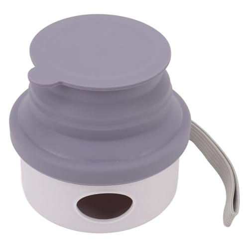 Silicone Portable Pet Bowl, Foldable Dog Bowl for Travel and Outdoors with 150ml Capacity, Easy to Clean, Safe and Health, Fun Dining Experience (Purple)