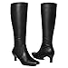 mysoft Women's Knee High Boots Kitten Heel Square Toe Fashion Tall Boots Side Zipper Long Boots