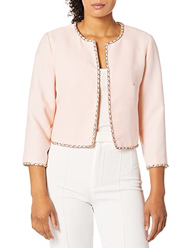 KARL LAGERFELD Women's Tweed Jacket with Chain Detail