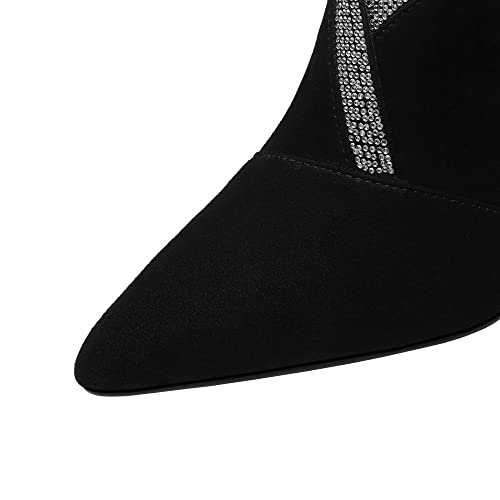 TinaCus Women's Pointed Toe Soft Suede Leather Stiletto Mid Heels Handmade Dress Pumps Shoes3