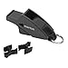 Alomejor Sports Off, Audio Judge Whistle for Sports ， Survival Whistle with 2 Finger Clips, Plastic Material (Black)
