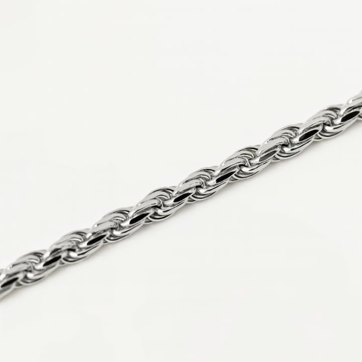 Twisted Rope Chain Necklace for Men and Women, 2mm/3mm Stainless Steel Chain, Available in 18–24 Inches, Stylish Everyday3