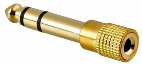 CRYSTONICS Gold Plated 6.35mm TRS Male Plug to 3.5mm Stereo Female Audio Jack Adapter Ideal Replacement or Spare for Headphones and Earphones (Golden)-image-28