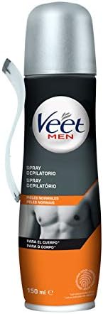Veet for Men Spray Depilatory Cream for Men, Normal Skin, 2 x 150 ml
