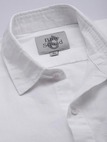 Image of Men's Cotton Linen Solid Shirt | Slim Fit Full Sleeve Casual Shirt | Lightweight | Breaethable | Stylish