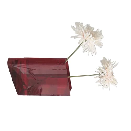 ZIXINNKC 花用本花瓶 美的部屋の装飾 芸術的 文化的風味 装飾的な本の形の花瓶 家庭用 寝室 オフィス用 (レッド(ホワイトキャラ)) [3]