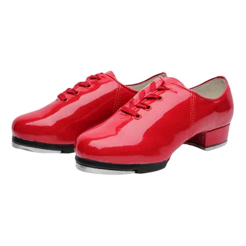 Yummsion Zapato Baile Claqué,Zapatos De Entrenamiento De Claque,Tap Zapatos Claqué,CóModo Y Resistente Al Desgaste,Vibrante Y Moderno,para Salsa Latin Vals Rumba Swing Disco Samba Tango Tap