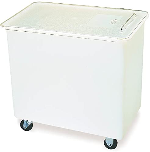 Image of Carlisle FoodService Products BIN2702 Portable Ingredient / Food Storage Bin with Sliding Lid, 27 Gallon, White