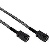 InLine Mini-SAS HD Kabel intern SFF-8643 zu SFF-8643, Hochgeschwindigkeits Datenkabel bis 4x 12Gb/s für Server Storage Backplane, 0,5m, 27625A