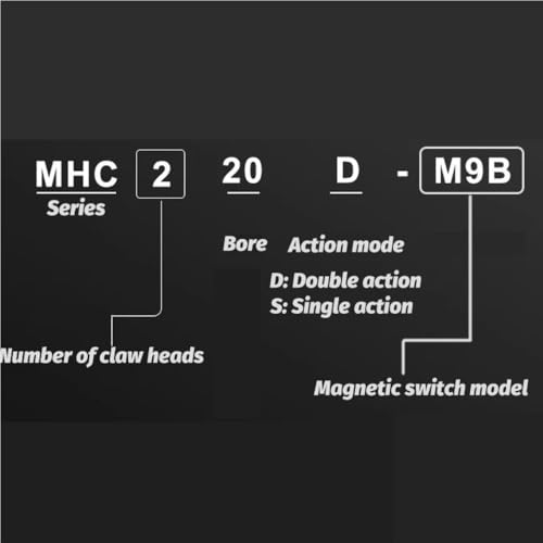 Pinza neumática de 6mm MHC2 D para solucionar problemas de sujeción angular 4