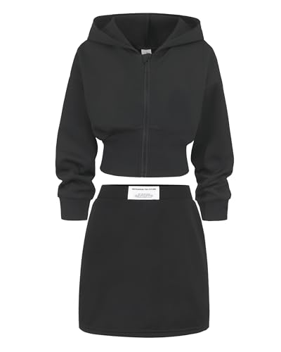 Girls Hoodie Skirt Sweatsuit Outfit (Size 7-14Y)