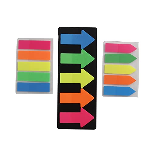 Image of Amazon Brand - Umi 375pc Clear Note Arrow Flags Fluorescent Self Sticky Notes and Page Markers for Office, College, School Use