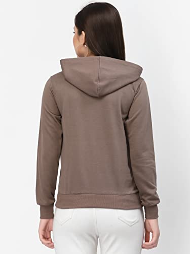 Image of UZARUS Women's Cotton Fleece Stylish Sweatshirt Hoodie