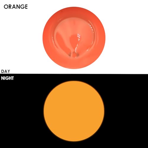 Image of Artecho Orange Glow in the Dark Acrylic Paint Set, 120ml / 4.05oz | Non-Toxic, Waterproof, For Canvas Rock Wood Fabric, Rich Pigment, For Adults & Hobbyists