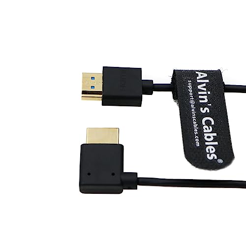 Alvin's Cables 8K 2.1 HDMI Cable High Speed for Atomos Ninja V Monitor Straight to Left Angle HDMI Cord for Z CAM E2, Sony FS5 - Image 4