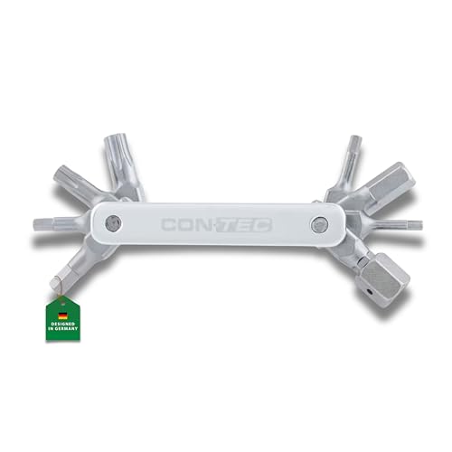 CONTEC Fahrrad-Multitool Buster 9, 9 in 1, Multifunktionswerkzeug, Reparatur Set, Mini-Tool, Multi-Purpose, Innensechskant, Innensechsrund, leicht