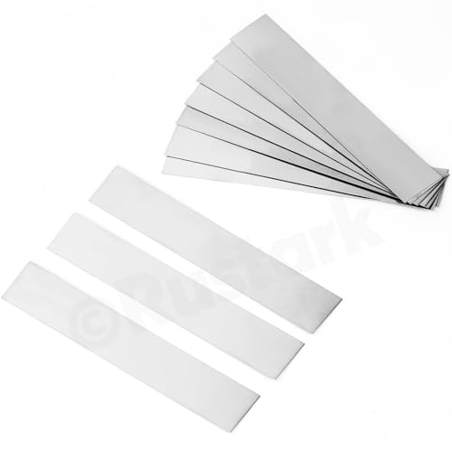 Rustark Edelstahl Blechstreifen Edelstahlblech Metallstreifen Metallplatte zum DIY Reparatur (Silber, 0.02MM)