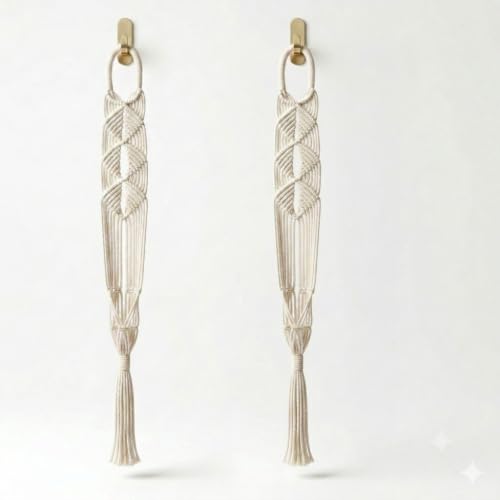 DULI Macrame Plant Hanger Set of 2 Handmade Cotton Rope Hanging P...