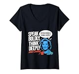 Womens Ann Coulter Shirt Speak Boldly, Think Deeply V-Neck T-Shirt