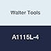 Walter Tools A1115L-4 4 mm HSS NC Spot Drill, 2 mm Length of Cut, 12 mm Extension Length, 100 mm Overall Length