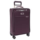 Briggs & Riley Essential 22' Carry On Expandable Spinner - Luggage for Travel, Suitcases with Wheels, Softside Rolling Bag for Men & Women, Self-Repairing Zipper - Baseline Collection, Plum