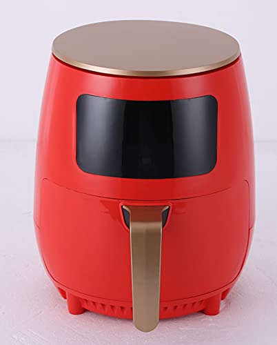 JMSL Air Fryer 1400W - Healthy Cooking, Baking, and Grilling - Rapid Air Circulation with Digital Display, Adjustable Timer and Temperature Control, 4.5 Litres Red