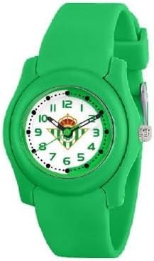 Genérico Reloj Infantil Real Betis – Diseño Deportivo con Correa de Silicona y Esfera analógica Verde y Blanca para niños.