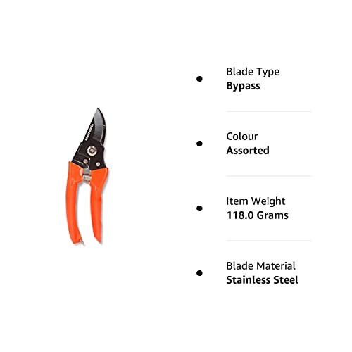 Kraft Seeds Assorted Hand Pruner Cutter - 1 Pc (Steel Blades) | Heavy Duty Gardening Cutter Tool | Plant Cutter for Home Garden | Wood Branch Trimmer | Grass Cutting Accessories | Sturdy Stem Scissors