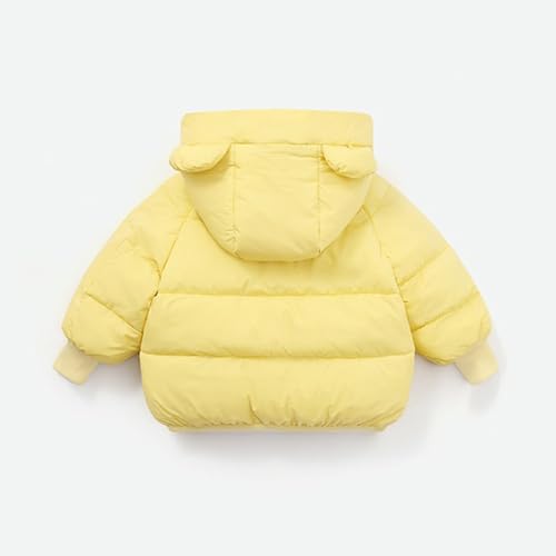 Toddler Winter Coat for Girls Down Thermal Fleece Bear Hooded Kids Puffer Jacket Zip Up Cuffed Long Sleeve Fall Coats2