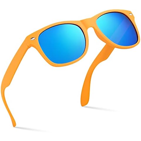 Retro Rewind Kids Sunglasses for Boys Girls Age 3-12 - Shatterproof Rubberized Frame UV400 Toddler Children Sun Glasses Cover