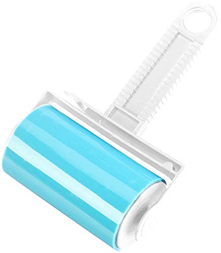 infactory Fusselrolle: 2er-Set Wiederverwendbare Fussel- und Tierhaarrollen in 2 Größen (Wiederverwendbare Fusselrolle, Flusenroller, Handschuhe)