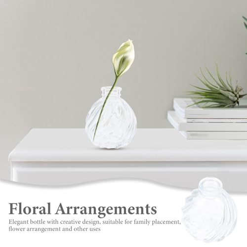 Jarrón de vidrio transparente pack 5 floreros creativos para decoración de mesa 4