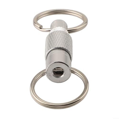 Vidonergy Porte-clés portable avec clé en métal amovible pour anneau rotatif à 360° et double pour boucle d'anneau, clip de ceinture en alliage d'aluminium à dégagement rapide pour clés, sacs à dos
