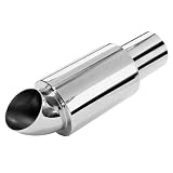 Catekro Silencieux Échappement Voiture Sport 63mm Inox, Universel Silencieux Voiture Arrière 2,5