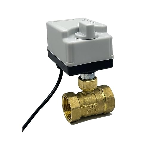 Válvula de bola motorizada 1" bidireccional 12V con interruptor manual de 3 cables 2