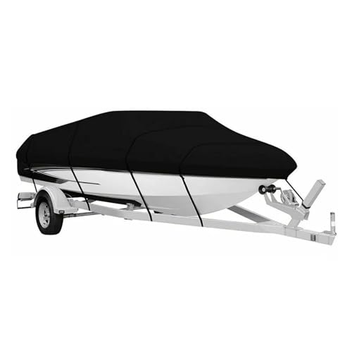 Cubierta For Barco 190T, For Yate, Anti-UV, Impermeable, Protección For Exteriores, Lancha Rápida De Pesca Marina Alta Resistencia, 11-22 Pies Resistente Al Viento Y Segura(Black 570x300)