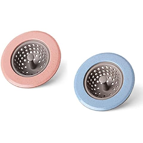 GLLBTPT 2pcs Sink Drain Strainer,Silicone Drain Stopper,Kitchen Sink Strainer,Kitchen Sink Stopper,Traps Food Debris and Prevents Clogs,Kitchen Sink Accessories Cover