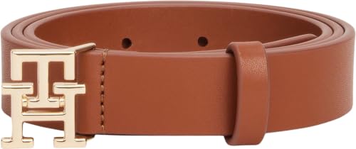 Tommy Hilfiger Damen Ledergürtel mit Logo, 2,5 cm, Braun (Winter Cognac), 90 cm – Ansicht 5