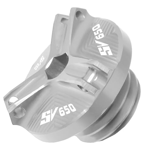 Tapón de llenado de aceite de motor M20 x 1,5 plateado para Suzuki SV650 y SV650S