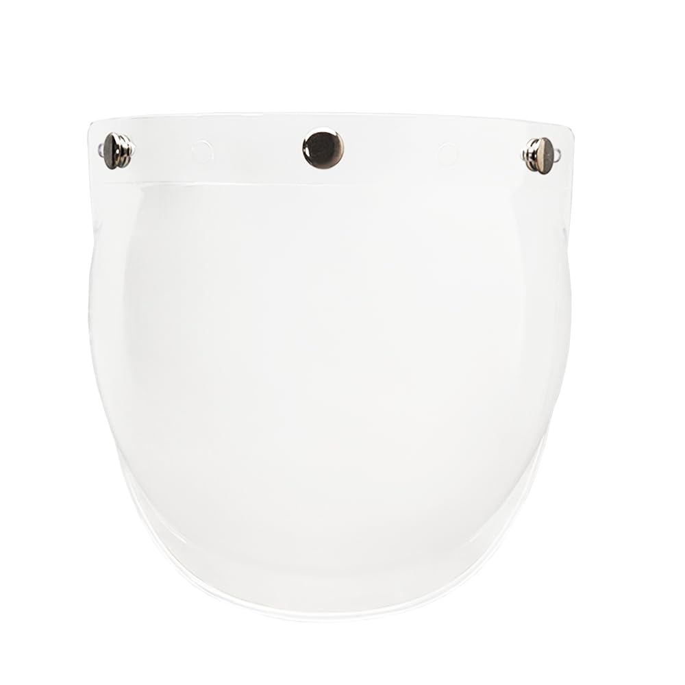 CYLCLNB BV03 shield bubble visor Flip Up Down Bubble Shield for Open Face 3/4 Helmets (Clear)(Clear)
