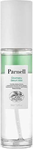Parnell Cicamanu Serum Mist with Centella Asiatica, Manuka Honey & Borage Seed Oil - Hydrating and Illuminating Mist for Radiant Skin, 1.69 fl.oz, Fragrance-Free, Alcohol-Free, Not Tested on Animals