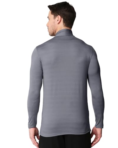 Image of EYEBOGLER Men High Neck Solid Full Sleeve Regular Fit T-Shirt