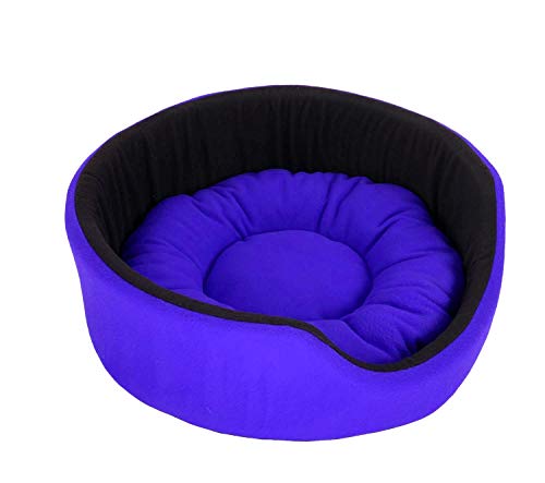 Image of Fluffy's Polyester Luxurious Both Side Soft Dog /Cat Bed (Royal Blue, Medium)