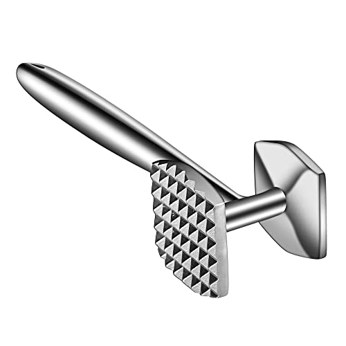 Image of Aliglow Meat Tenderizer 304 Stainless Steel Hammer Mallet Tool Pounder Flattener For Tenderizing and Pounding
