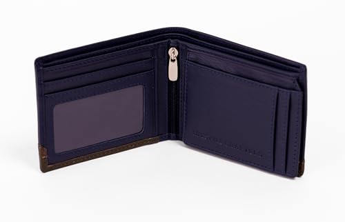 Genuine Leather Wallet for Men – Handcrafted Bifold with Multiple Card Slots, Clear ID Window, Zippered Security Pocket, and Dedicated Coin Pocket for Secure Storage3