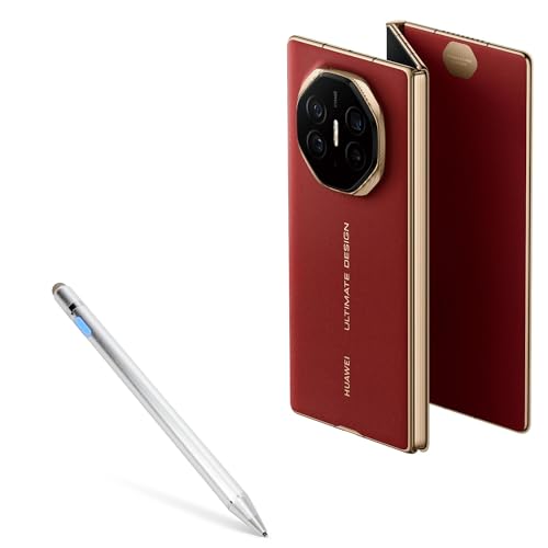 BoxWave Stylus Pen Compatible with Huawei Mate XT Ultimate - AccuPoint Active Stylus, Electronic Stylus with Ultra Fine Tip - Metallic Silver