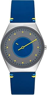 SKAGEN Uhr für Herren Grenen Solar Halo, Solarbetriebene Scheibe, Gangreserve: 6 Monate Batterieleistung bei voller Aufladung des Uhrwerks, 37MM Silbernes Edelstahlgehäuse mit Lederarmband, SKW6873